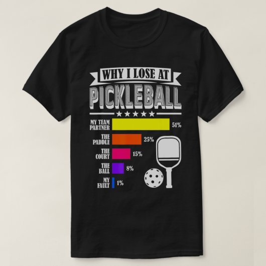 Warum ich bei Pickleball Funny Pickleball Player P T-Shirt (Design vorne)