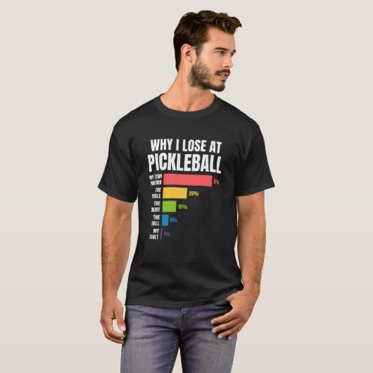 Warum ich bei Pickleball Spaß verlieren Funny Pick T-Shirt (Vorne ganz)