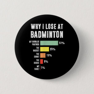 Warum ich beim Badminton verliere, lustiger Badmin Button