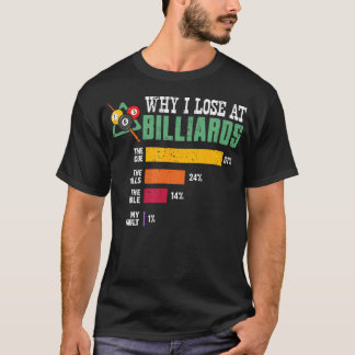 Warum ich beim Billard Poolbillard Spieler Sport S T-Shirt