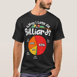 Warum ich beim Billard verliere Pool Spieler Sport T-Shirt