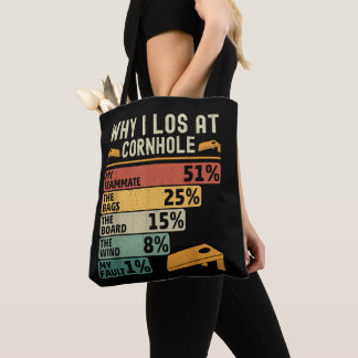 Warum ich beim Cornhole verliere Lustiger Cornhole Tasche