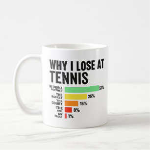 Warum ich beim Tennis verliere   Lustiges Tennis f Kaffeetasse