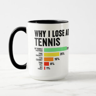 Warum ich beim Tennis verliere   Lustiges Tennis f Tasse