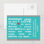 Warum ich dir eine Postkarte Liebe (Vorne/Hinten)