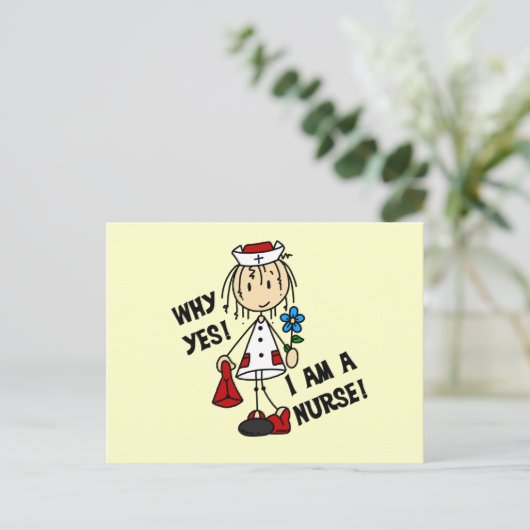 Warum ich ein Krankenpfleger bin Postkarte (Stehend Vorderseite)