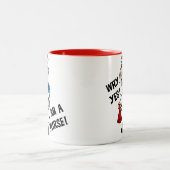 Warum ich ein Krankenpfleger bin Zweifarbige Tasse (Mittel)