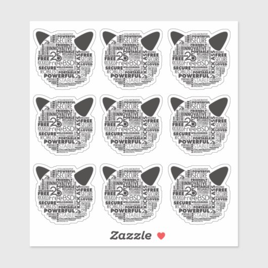 Warum ich FreeBSD 25-jährige Vinyl Stickers Liebe Aufkleber (Blatt)