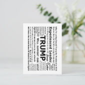 Warum ich für Donald Trump stimme Postkarte (Stehend Vorderseite)