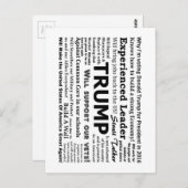 Warum ich für Donald Trump stimme Postkarte (Vorne/Hinten)