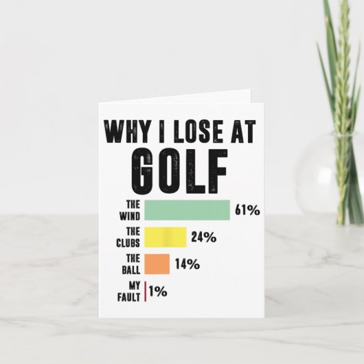 Warum ich Golf verlieren kann Karte (Vorderseite)