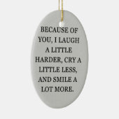 "WARUM ICH IHNEN LIEBE" CHRISTMAS ORNAMENT (Rechts)