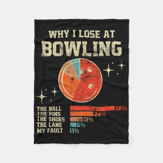 Warum ich im Bowling verliert Fleecedecke (Vorderseite)