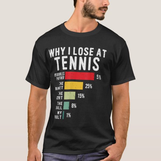 Warum ich im Tennis Spaß Tennis Player Lover verli T-Shirt (Vorderseite)