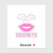 Warum ich ja beiße aufkleber (Blatt)