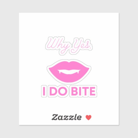 Warum ich ja beiße aufkleber (Blatt)