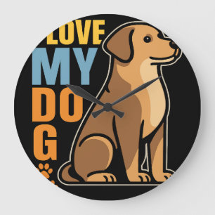 Warum ich meinen Hund Liebe - Herzwärmendesign Cel Große Wanduhr