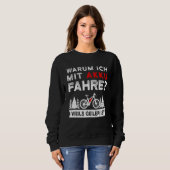 Warum ich mit Batterie E Bike Mountain Bike fahre  Sweatshirt (Vorne ganz)