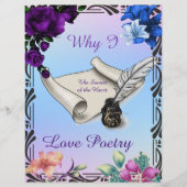 Warum ich Poesie schreiben Personalisiertes Papier (Vorderseite)