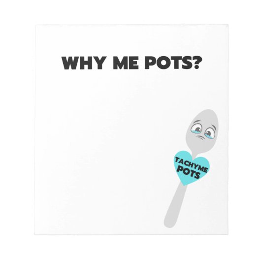 Warum ich Pots? Fett Print Notepad Notizblock (Vorderseite)