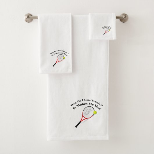 Warum ich Tennis Liebe. Es macht mich heiß Badhandtuch Set (Insitu)