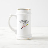 Warum ich Tennis Liebe. Es macht mich heiß Bierglas (Links)
