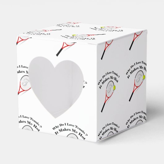 Warum ich Tennis Liebe. Es macht mich heiß Geschenkschachtel (Vorderseite)
