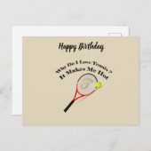 Warum ich Tennis Liebe. Es macht mich heiß Postkarte (Vorne/Hinten)