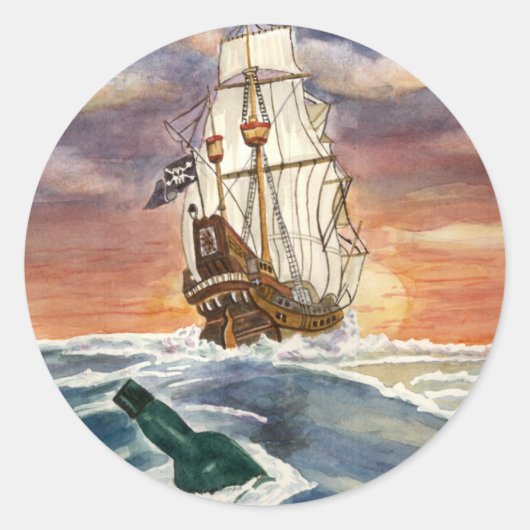 Warum ist der Rum verschwunden? Runder Aufkleber (Vorderseite)