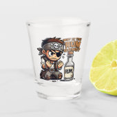 Warum ist der Rum verschwunden? Schnapsglas (Vorderseite)