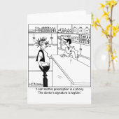 Warum ist die Unterschrift des Arztes lesbar? Karte (Gelbe Blume)