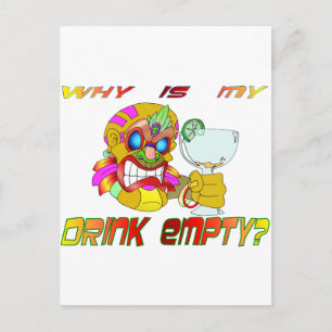 Warum ist mein Drink leer? Postkarte