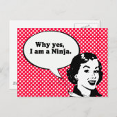 WARUM JA, ICH BIN EIN NINJA. POSTKARTE (Vorne/Hinten)