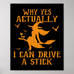 Warum ja, ich kann ein Stick Halloween 202 fahren Poster