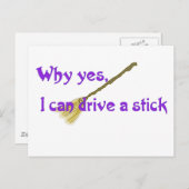 Warum ja, ich kann einen Stock fahren Postkarte (Vorne/Hinten)