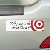 Warum ja ich wie ein Mädchen-Autoaufkleber schieße Autoaufkleber (Auf Auto)