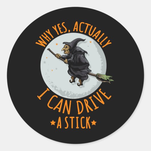 Warum ja, kann ich tatsächlich eine Stick Funny Wi Runder Aufkleber (Vorderseite)