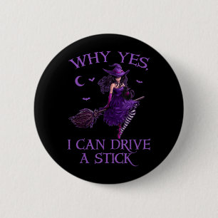Warum kann einen Schaltstick lustig Halloween Hexe Button