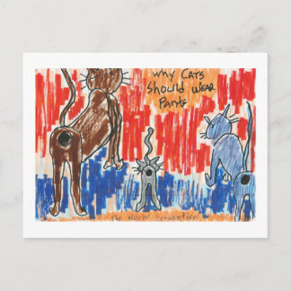 Warum Katzen Hoden tragen sollten Postkarte