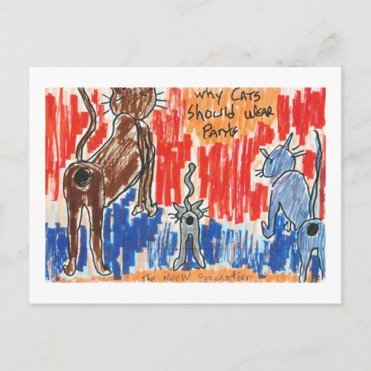 Warum Katzen Hoden tragen sollten Postkarte (Vorderseite)
