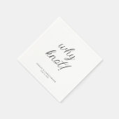 Warum Knoten! Minimaler typografischer Cocktail Serviette (Ecke)