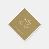 Warum Knoten! Minimaler typografischer Goldcocktai Serviette (Ecke)