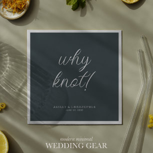 Warum Knoten! Minimaler typografischer Raum Grau C Serviette