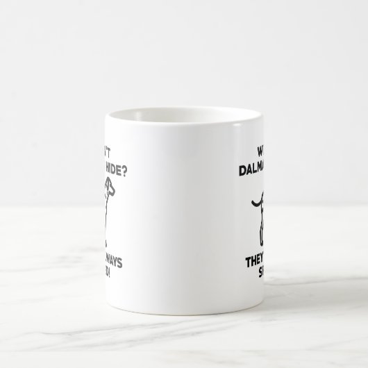 Warum können sich Dalmatiner nicht verstecken? Kaffeetasse (Mittel)