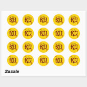 Warum KU? 20 Round Stickers (Blatt)