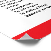 Warum Kunst machen? Poster (Ecke)