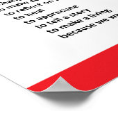 Warum Kunst machen? Poster (Ecke)