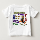 Warum Lauf barfüßig? Baby T-shirt (Rückseite)