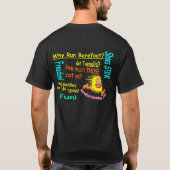 Warum Lauf barfüßig? T-Shirt (Rückseite)