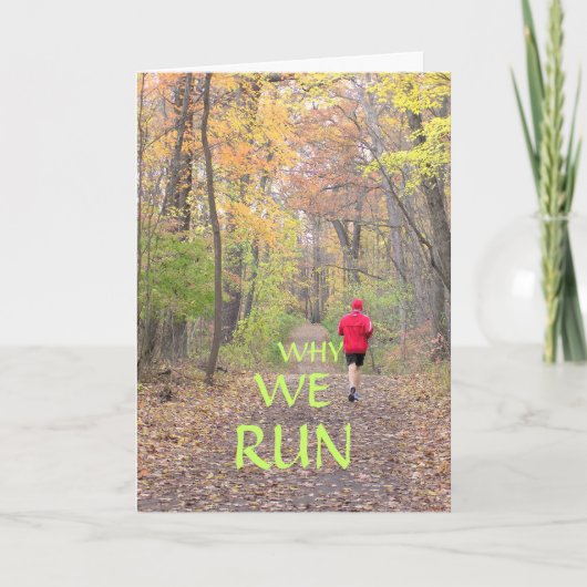 "WARUM LAUFE ICH" /RUNNER IN RED JACKET/RUNNING IN KARTE (Vorderseite)
